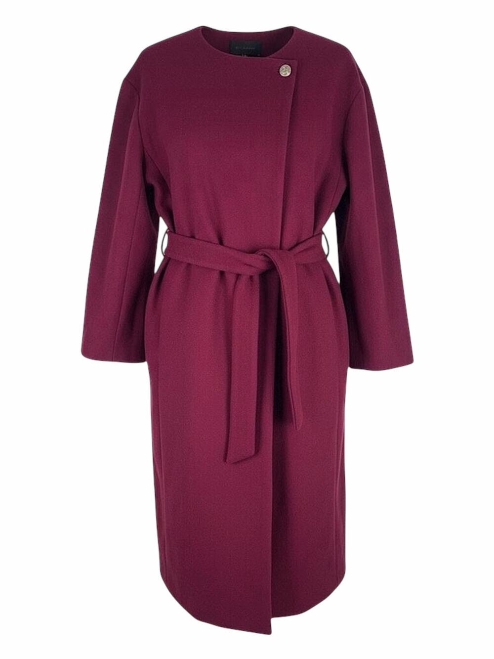 Ann Taylor Tie Waist Balloon Sleeve Wool Blend Coat Mulberry Size XXL